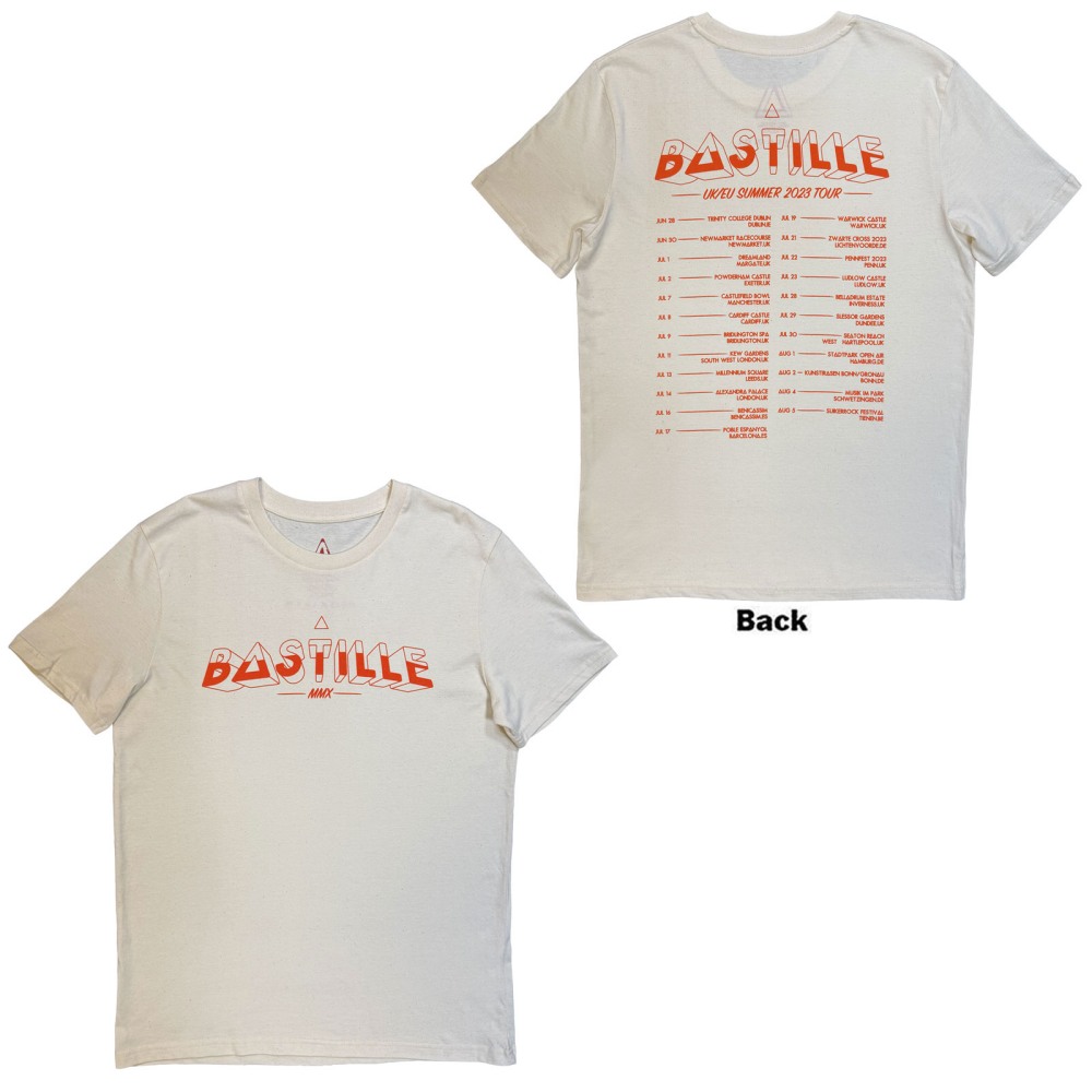Bastille - Summer UK & EU Tour 23 Heren Tshirt - Creme